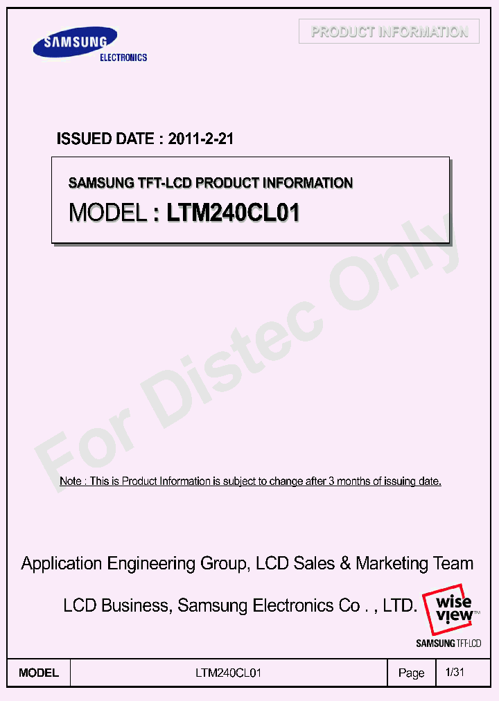 LTM240CL01_7784947.PDF Datasheet