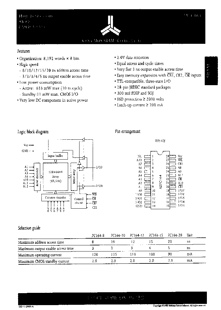 AS7C164A-10JC_7911463.PDF Datasheet