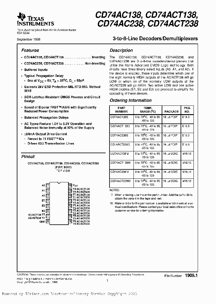 CD74AC138M96_7910082.PDF Datasheet