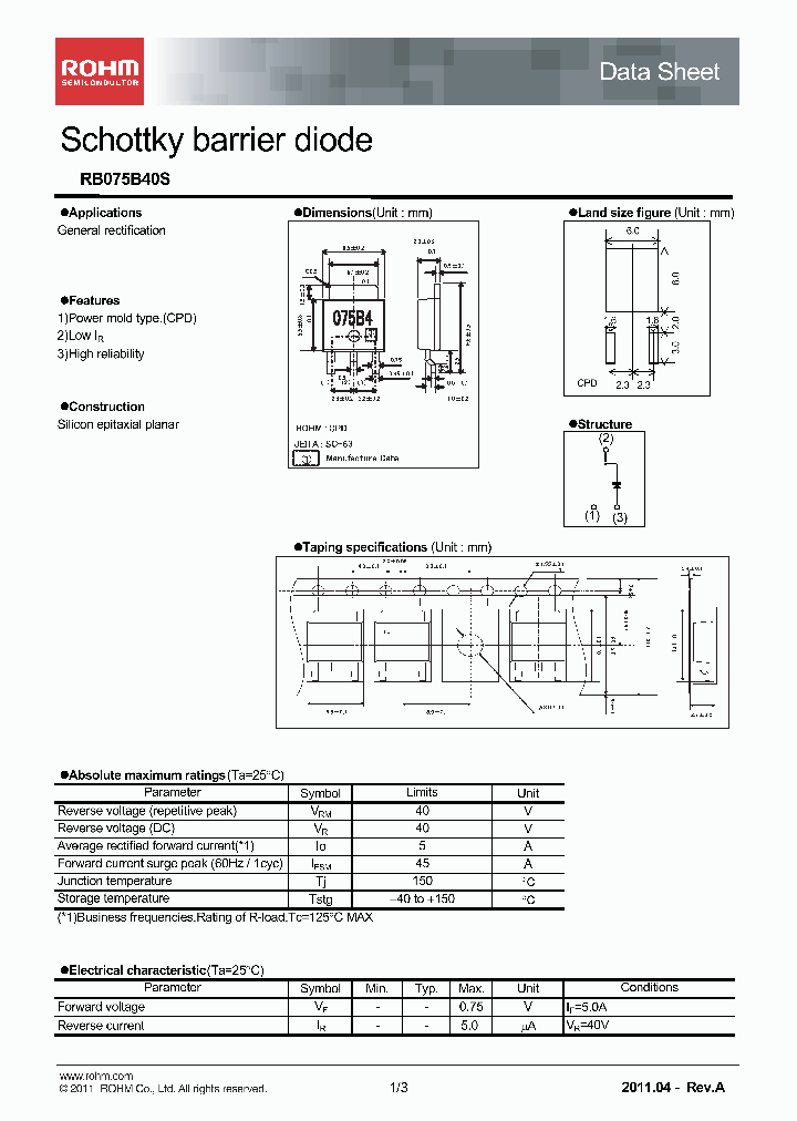 RB075B40S11_7929265.PDF Datasheet