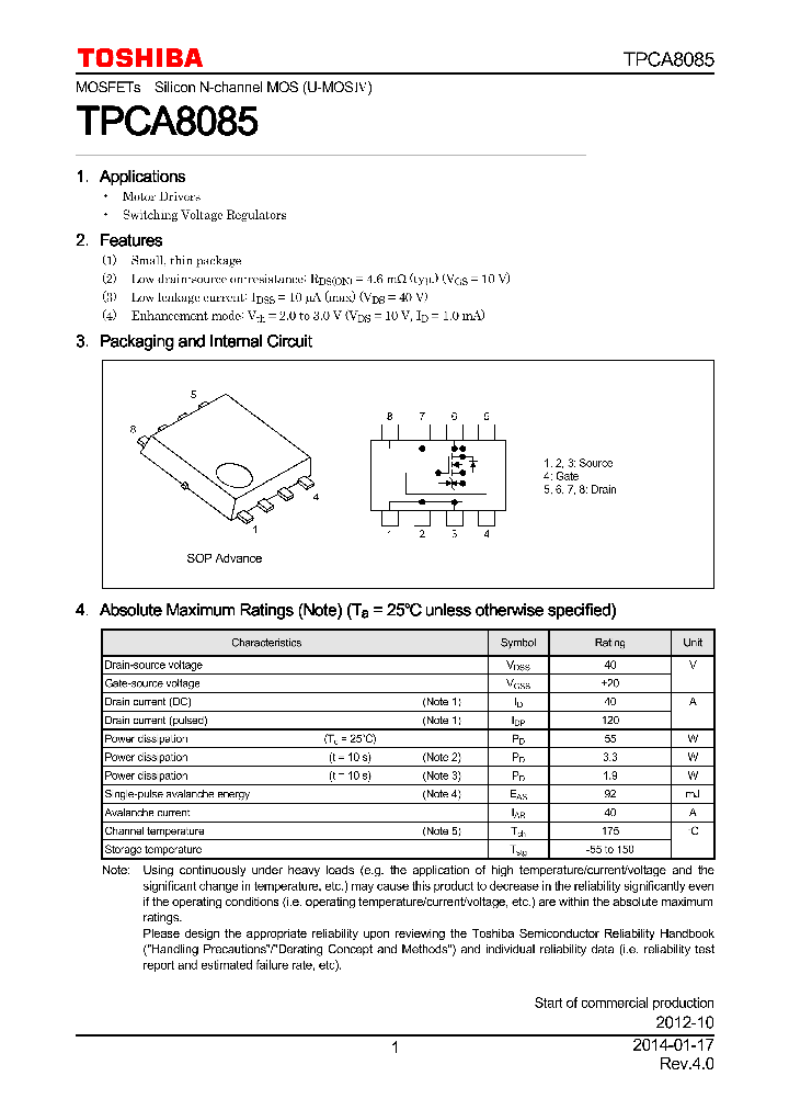 TPCA8085_7930473.PDF Datasheet