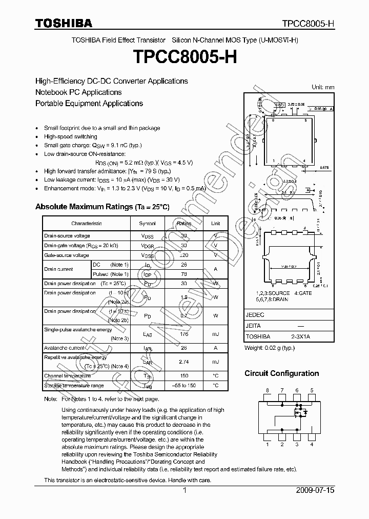 TPCC8005-H_7933696.PDF Datasheet