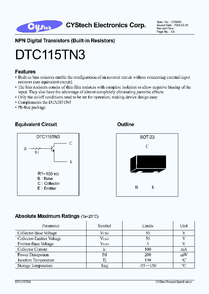 DTC115TN3_7935731.PDF Datasheet