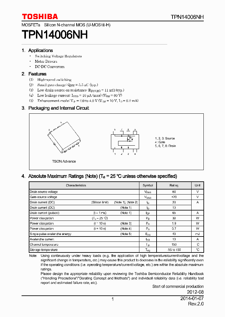 TPN14006NH_7935970.PDF Datasheet
