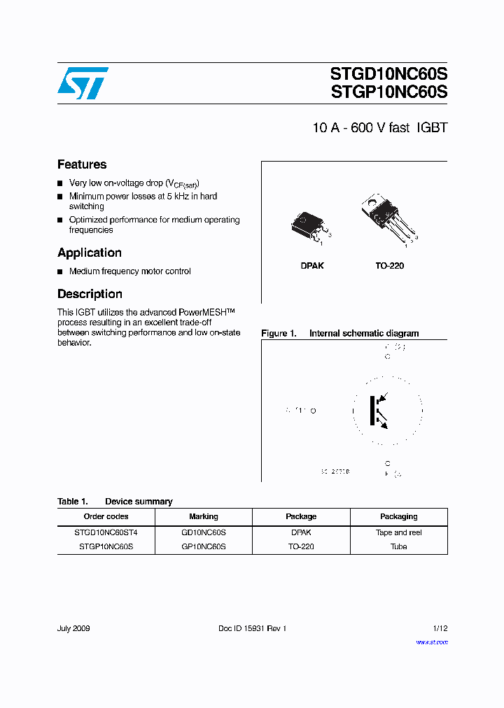 STGP10NC60S_7946152.PDF Datasheet