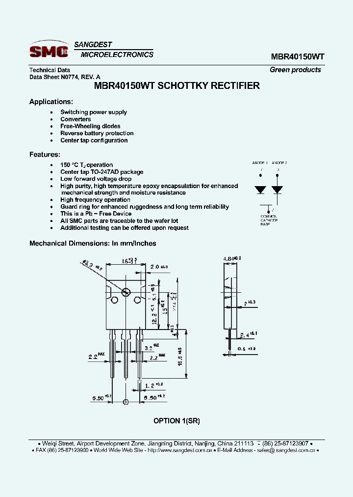 MBR40150WT_7947751.PDF Datasheet