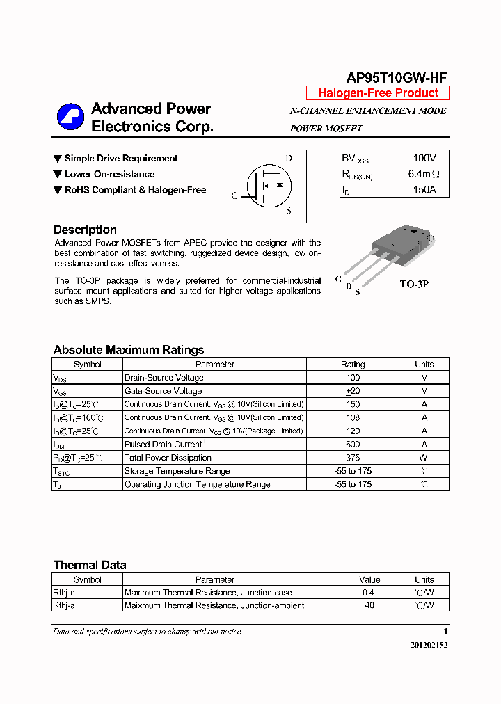 AP95T10GW-HF_7957634.PDF Datasheet