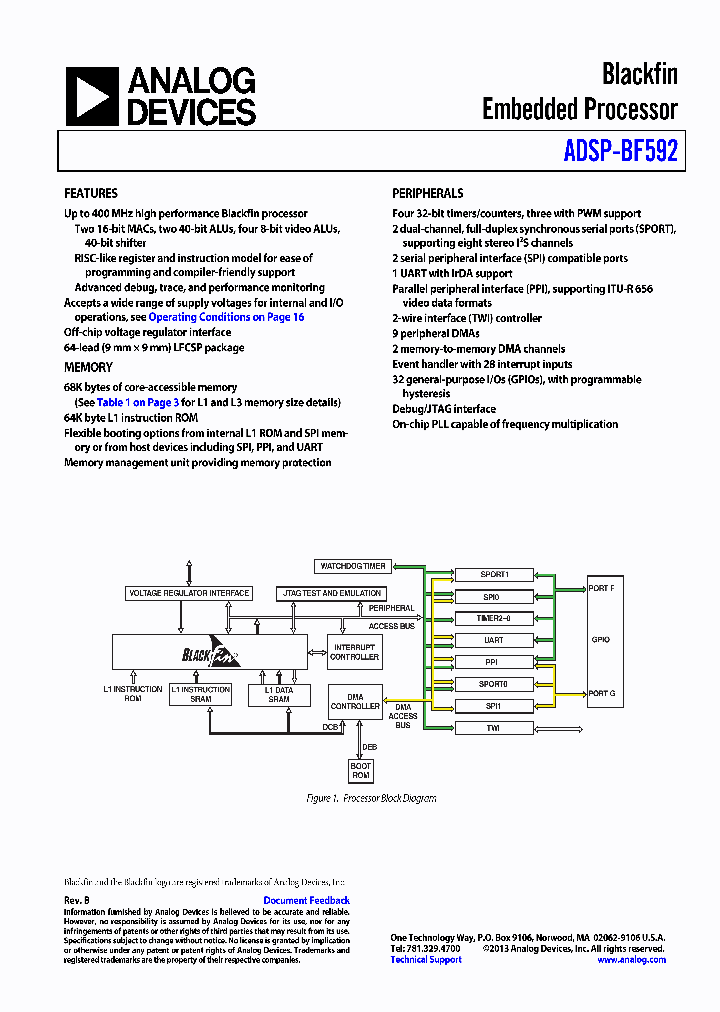 ADSP-BF592BCPZ-2_7958037.PDF Datasheet