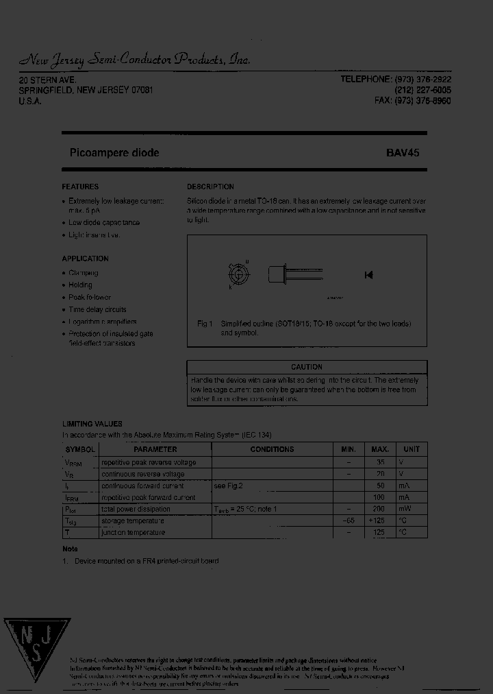 BAV45_7958084.PDF Datasheet