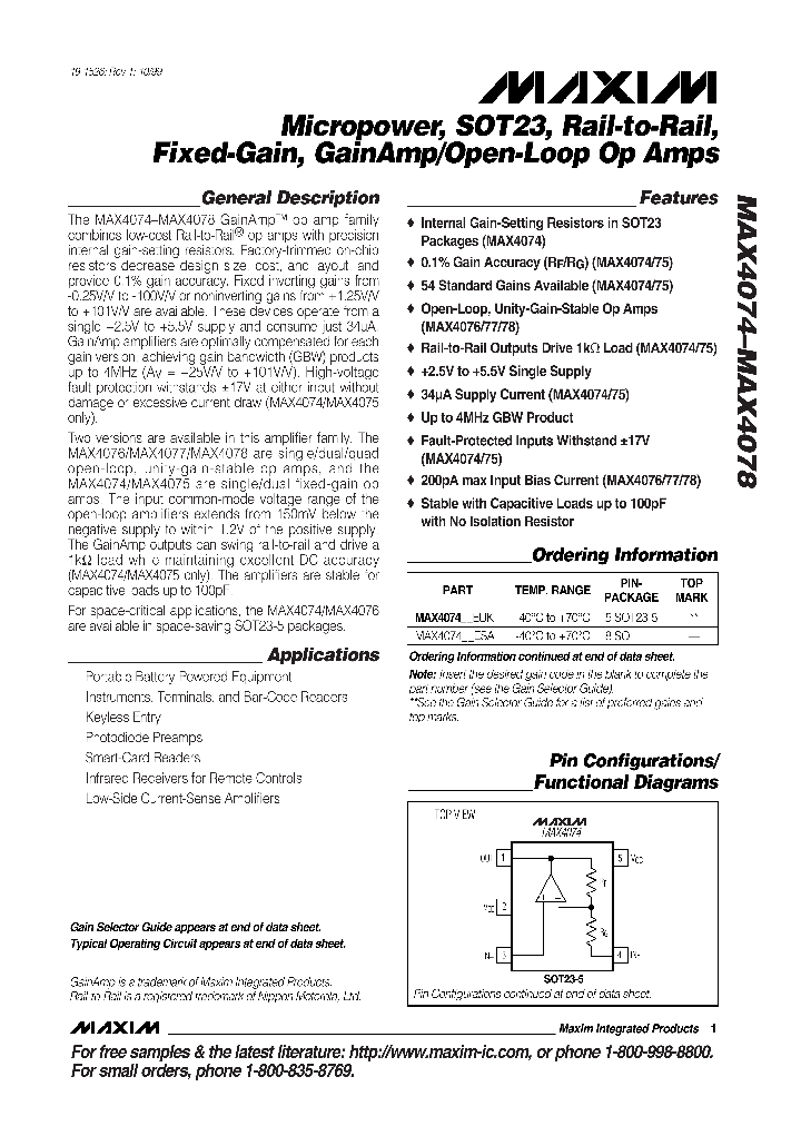 MAX4074ABESA-T_7971384.PDF Datasheet