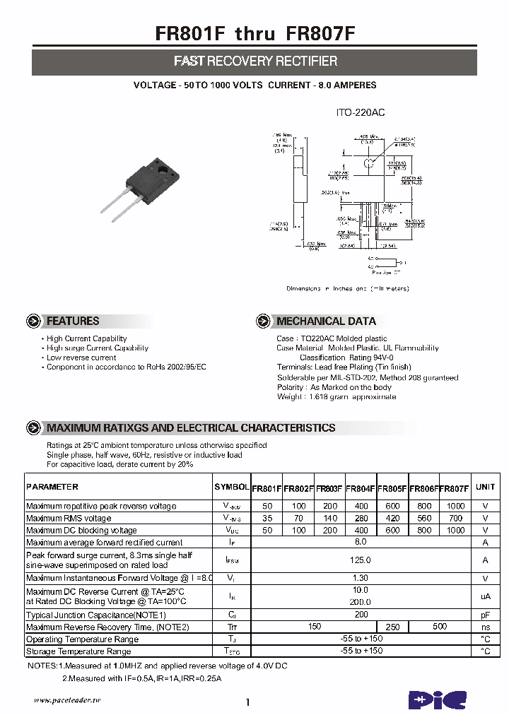 FR801F_8010334.PDF Datasheet