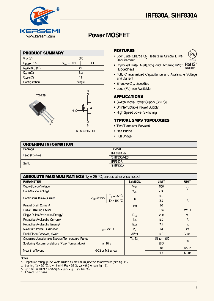 IRF830A_8011544.PDF Datasheet