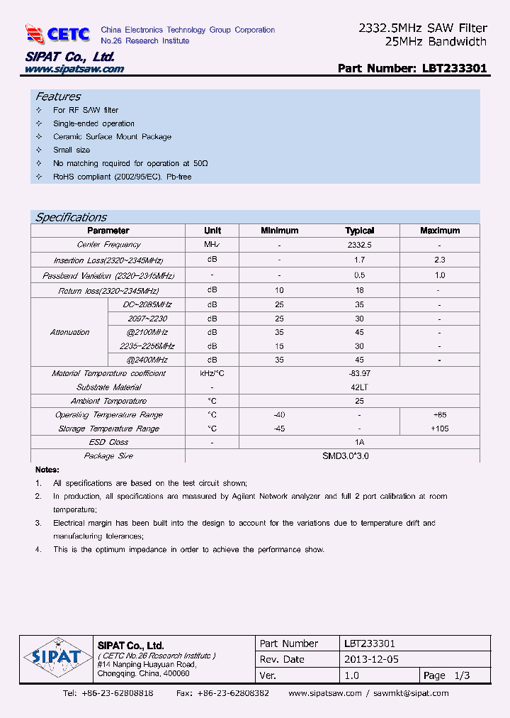 LBT233301_8030396.PDF Datasheet