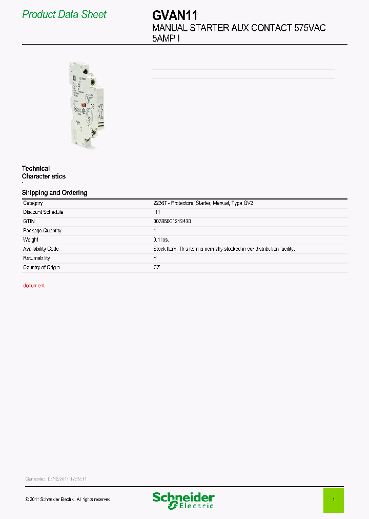 GVAN11_8030658.PDF Datasheet