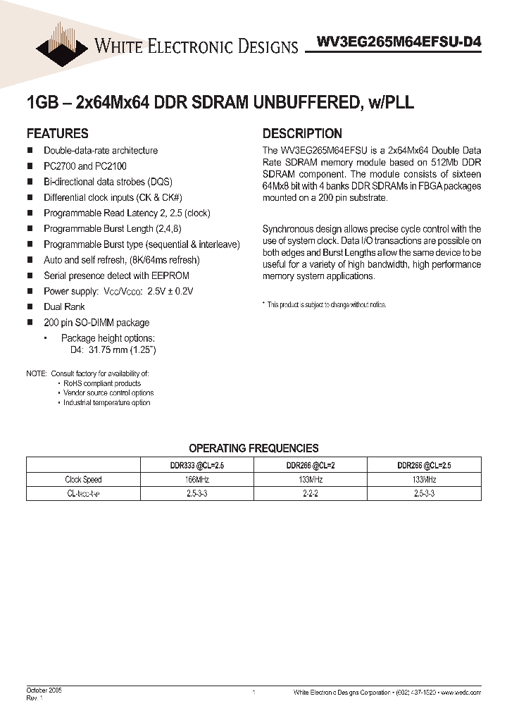 WV3EG264M64EFSU335D4-MG_8034660.PDF Datasheet