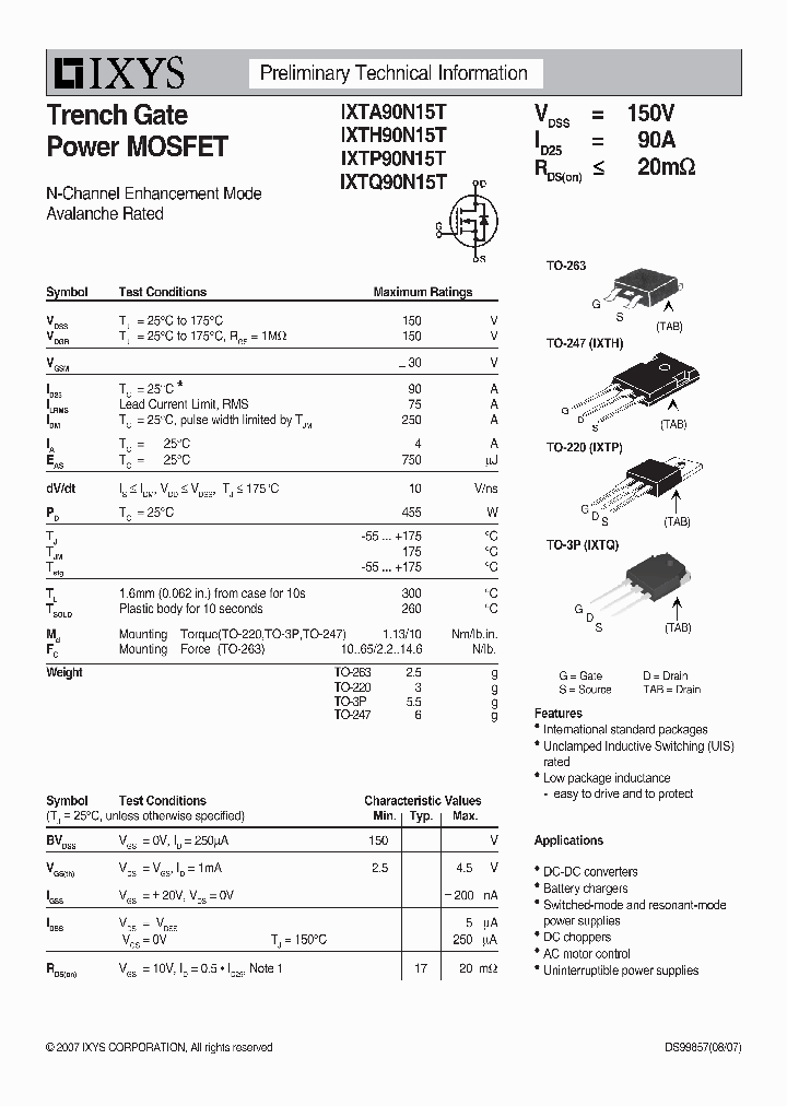 IXTA90N15T_8039876.PDF Datasheet
