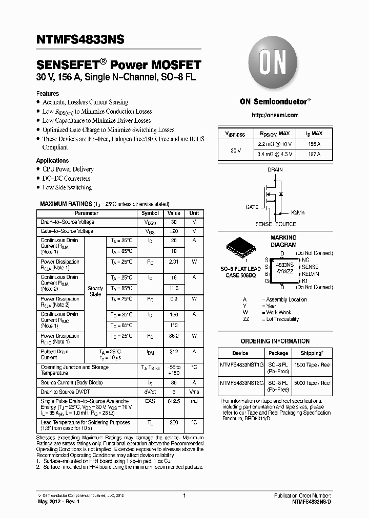 NTMFS4833NS_8044015.PDF Datasheet