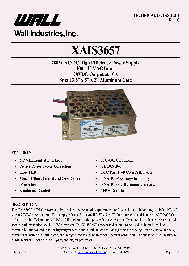 XAIS3657_8060435.PDF Datasheet