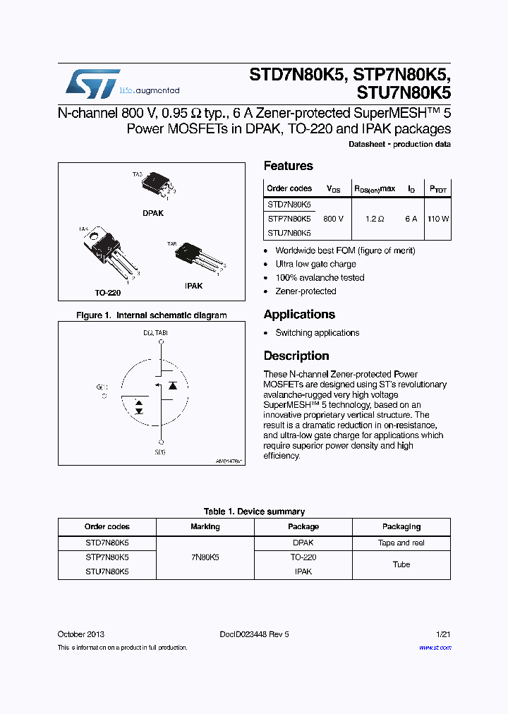 STD7N80K5_8062055.PDF Datasheet