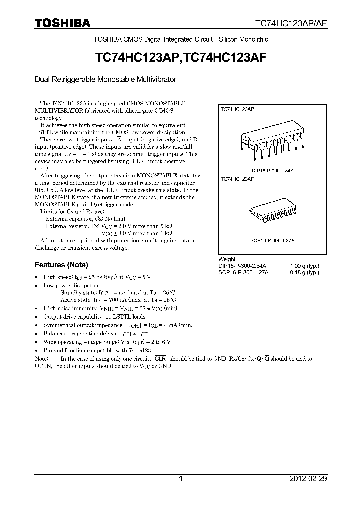 TC74HC123AFELNEF_8065179.PDF Datasheet