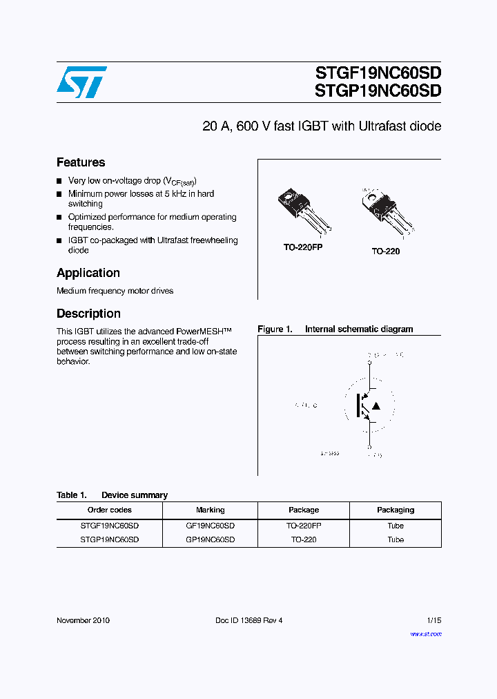 STGP19NC60SD_8081920.PDF Datasheet