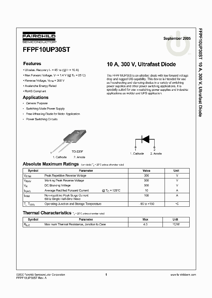 FFPF10UP30ST_8082420.PDF Datasheet