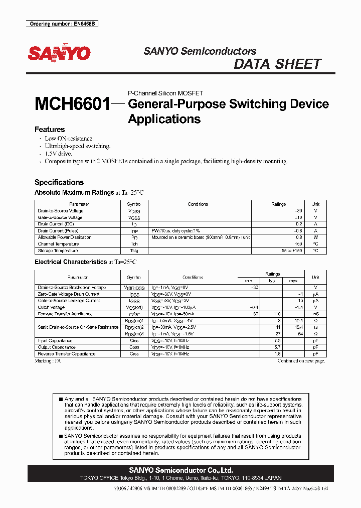MCH6601_8085474.PDF Datasheet