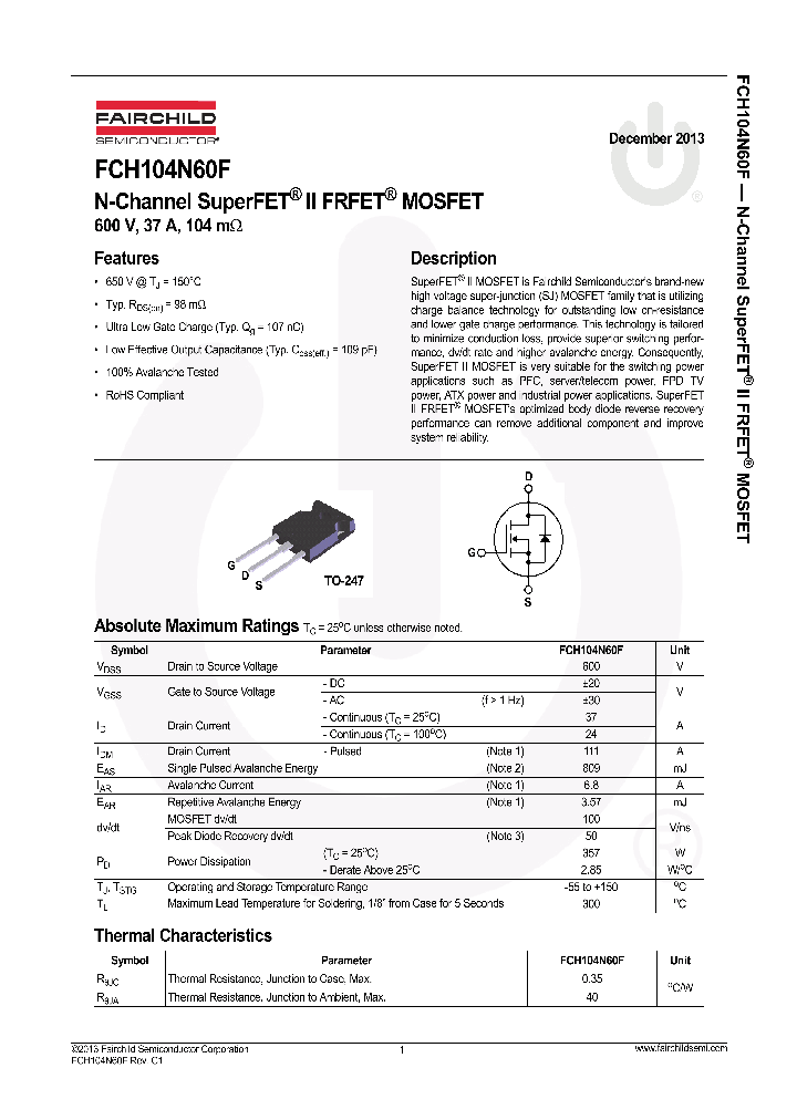 FCH104N60F_8086415.PDF Datasheet