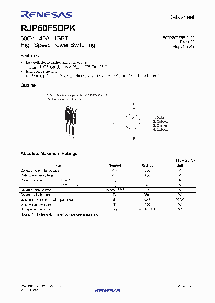 RJP60F5DPK-15_8088075.PDF Datasheet