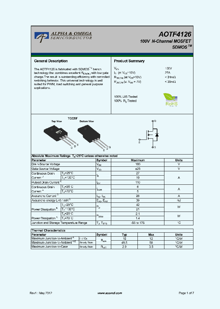 AOTF4126_8094750.PDF Datasheet