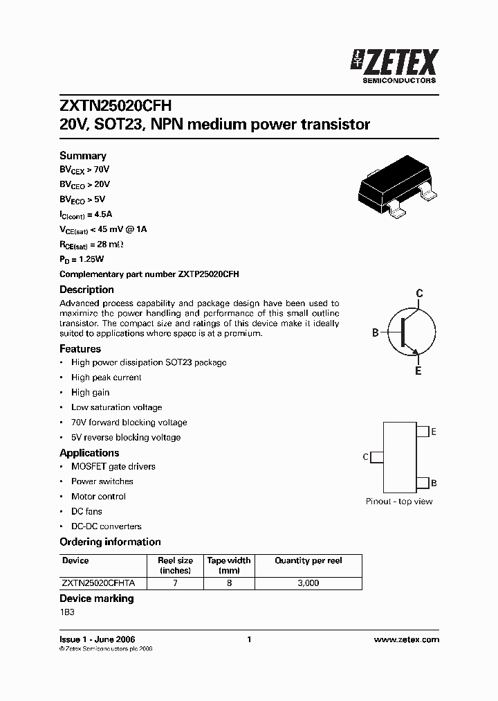 ZXTN25020CFHTA_8102390.PDF Datasheet