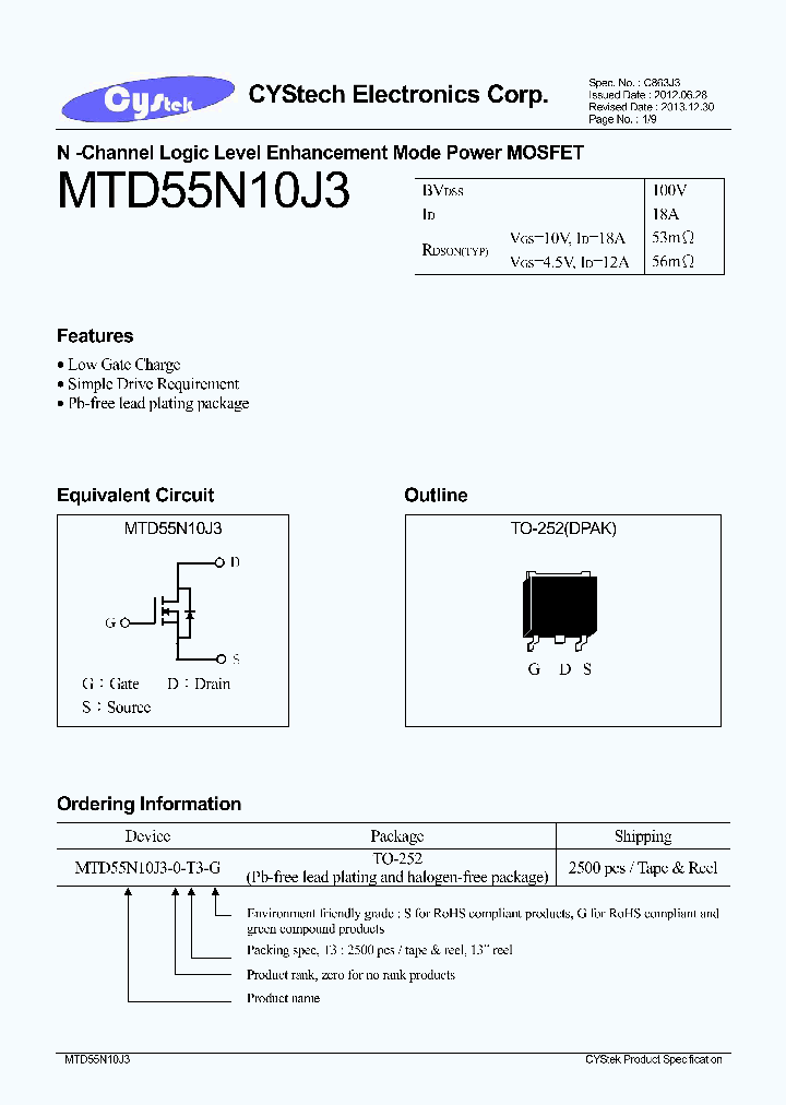 MTD55N10J3_8105299.PDF Datasheet