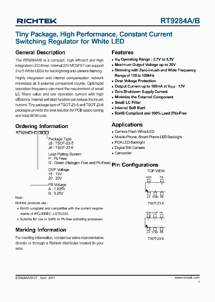 RT9284A-20GJ6E_8111800.PDF Datasheet