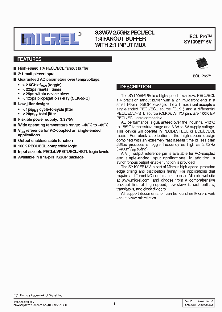 SY100EP15VK4CTR_8121431.PDF Datasheet