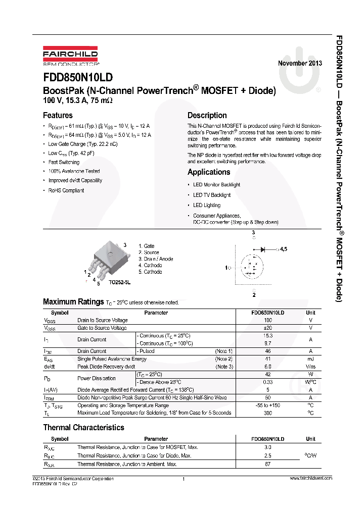 FDD850N10LD_8127517.PDF Datasheet