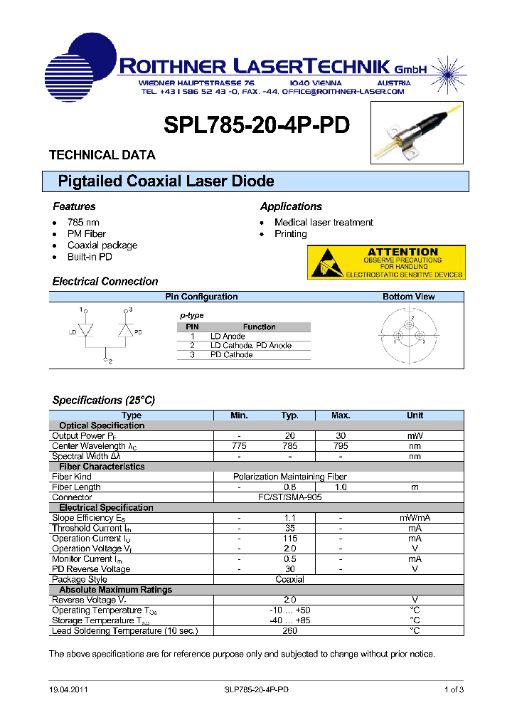 SPL785-20-4P-PD_8131607.PDF Datasheet