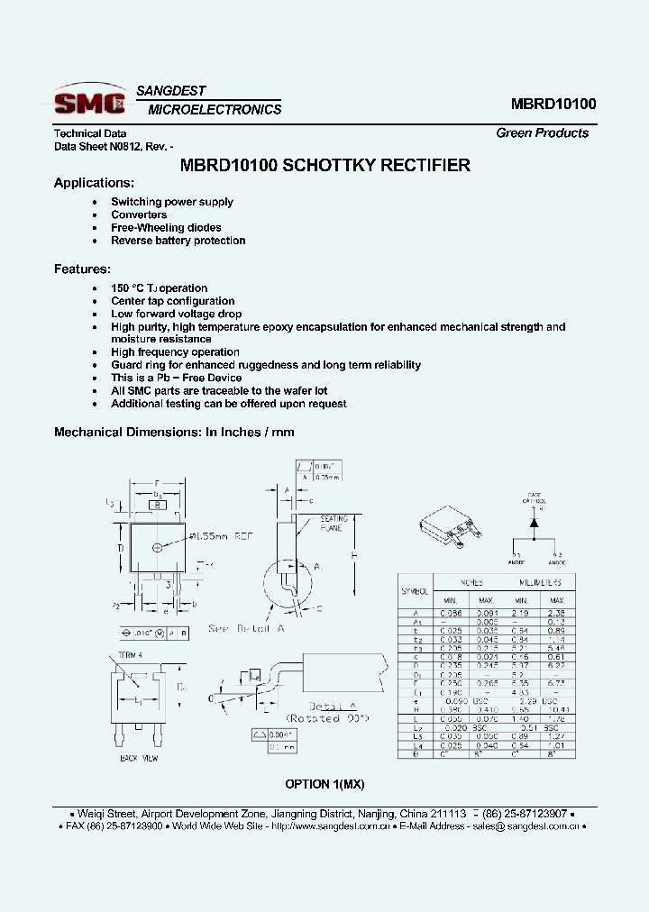 MBRD10100_8140465.PDF Datasheet