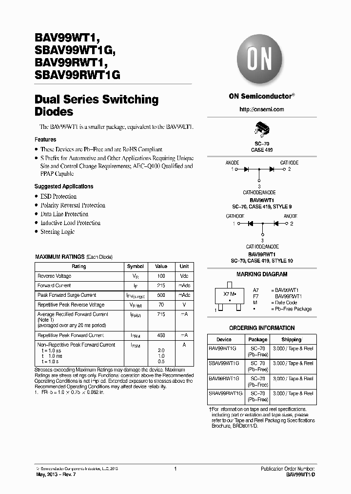 SBAV99WT1_7822518.PDF Datasheet