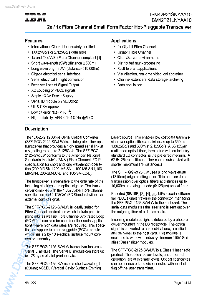 IBM42P21SNYAA10_7823786.PDF Datasheet