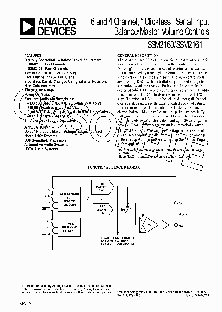 SSM2161-15_8147867.PDF Datasheet