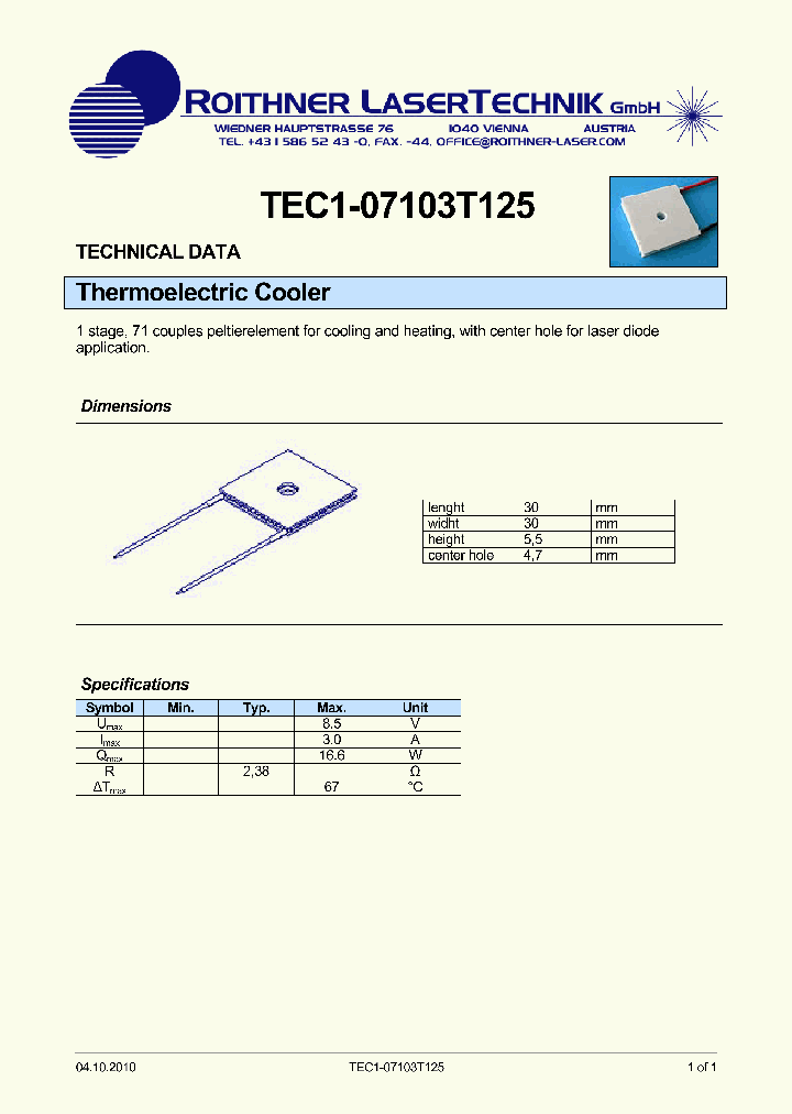 TEC1-07103T125_8156404.PDF Datasheet