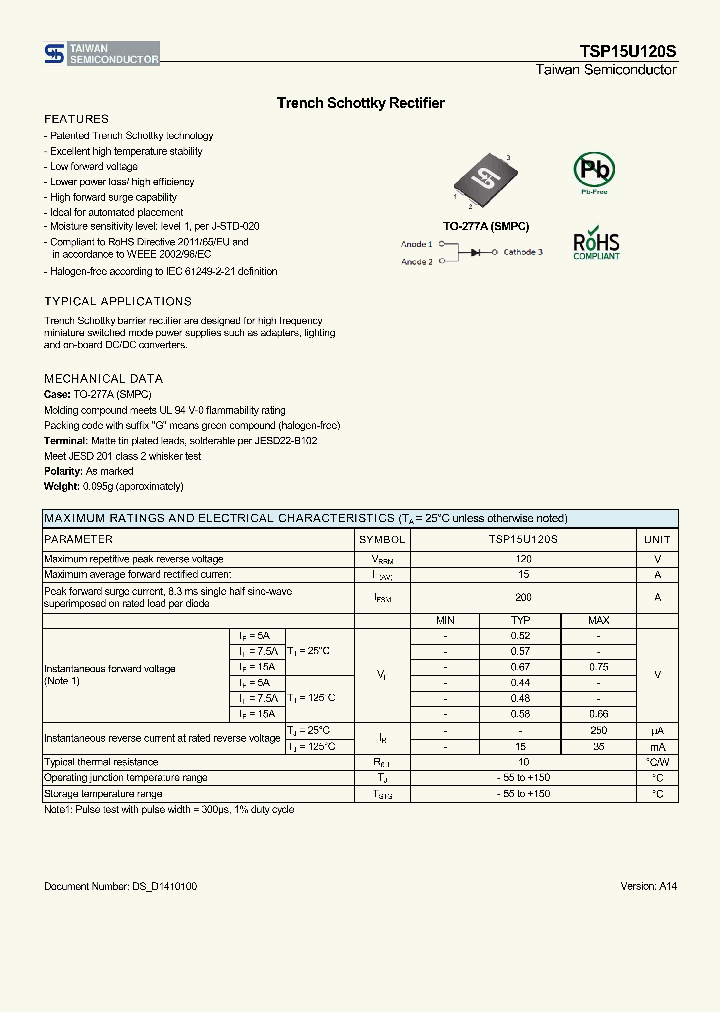 TSP15U120S_8165549.PDF Datasheet