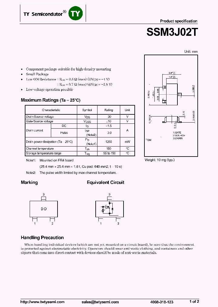 SSM3J02T_8165651.PDF Datasheet