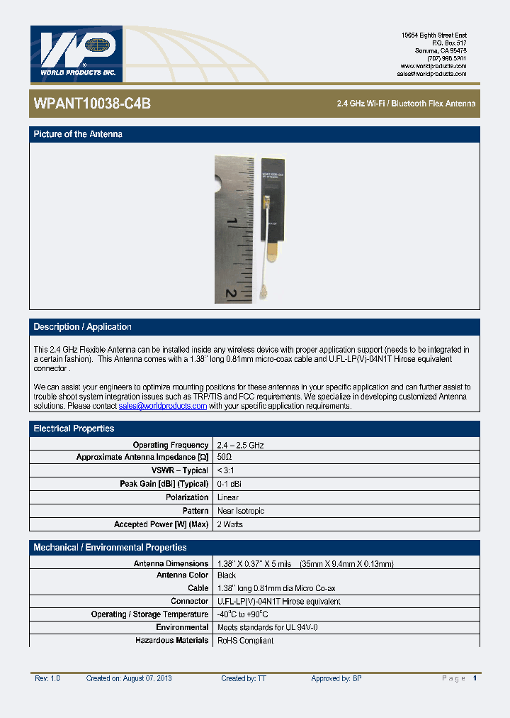 WPANT10038-C4B_8173463.PDF Datasheet
