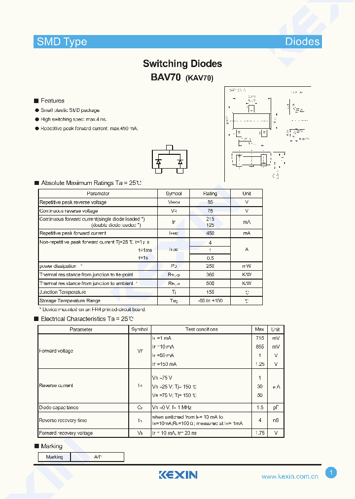 BAV70-3_8178616.PDF Datasheet