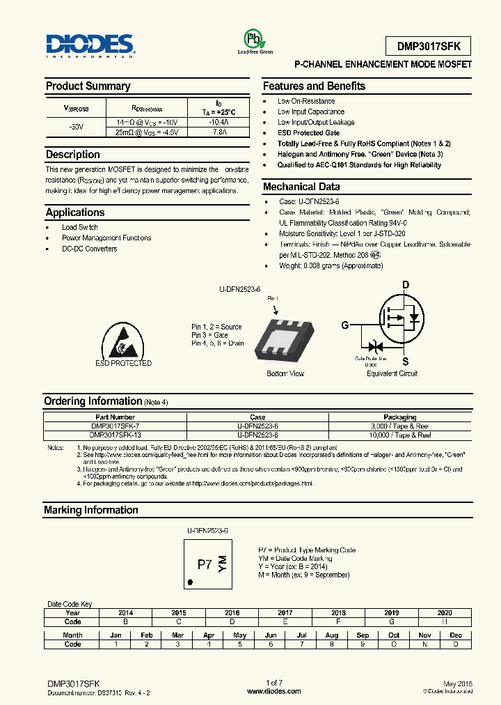 DMP3017SFK-13_8179610.PDF Datasheet