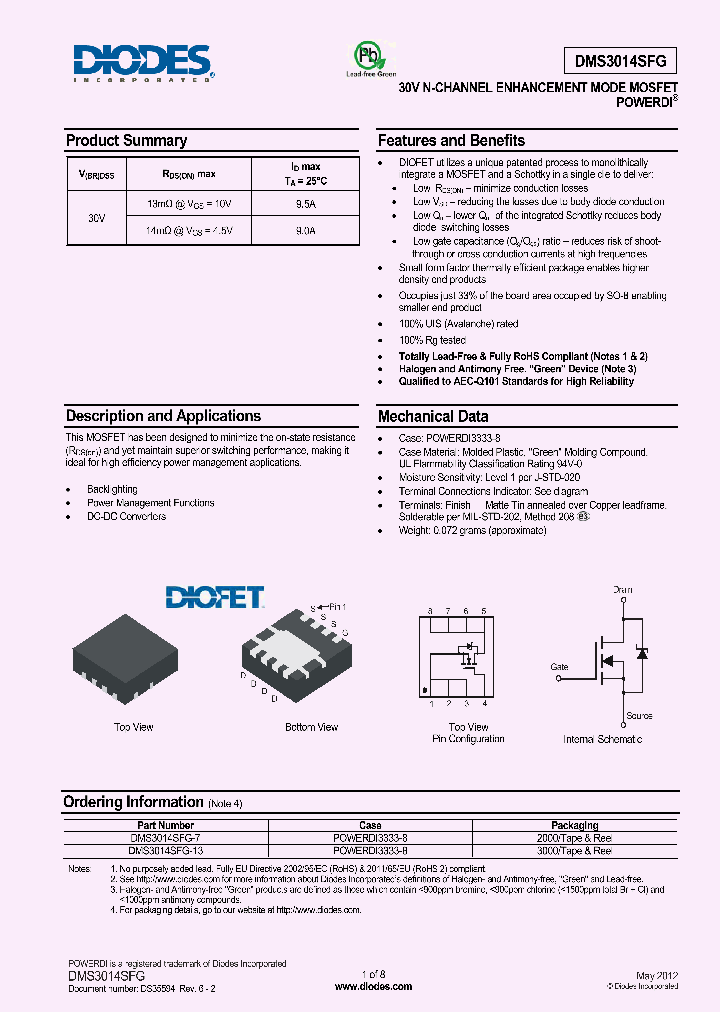 DMS3014SFG-7_8179490.PDF Datasheet