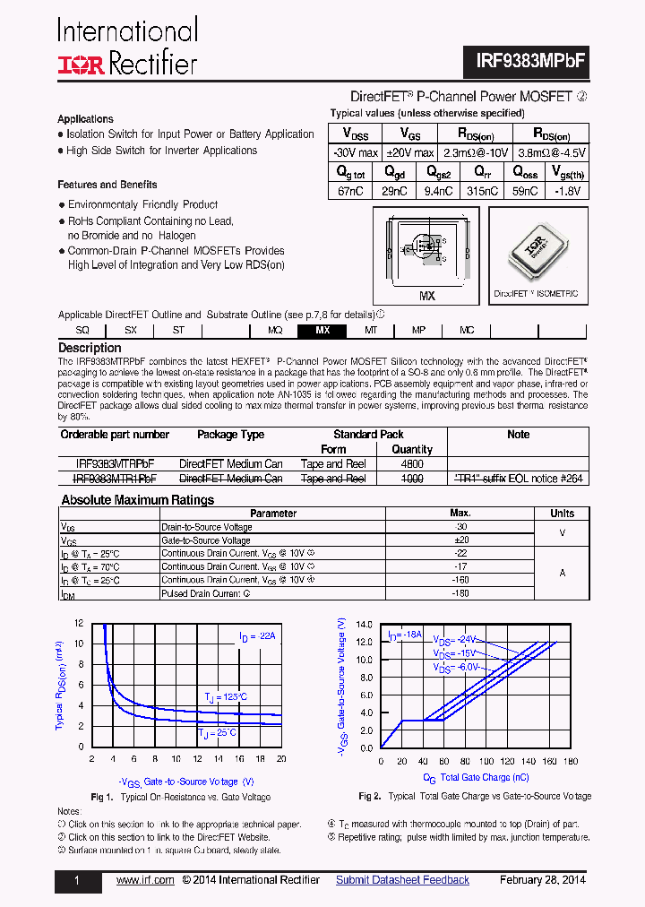 IRF9383MTR1PBF_8182390.PDF Datasheet