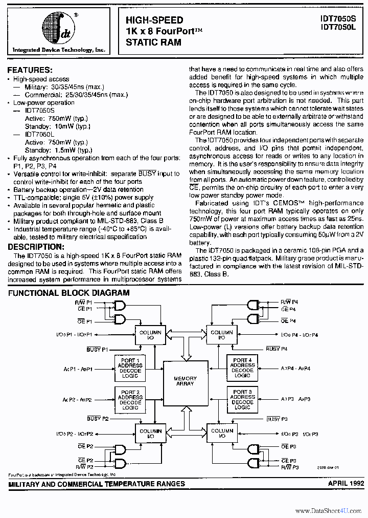 IDT7050L_7828758.PDF Datasheet