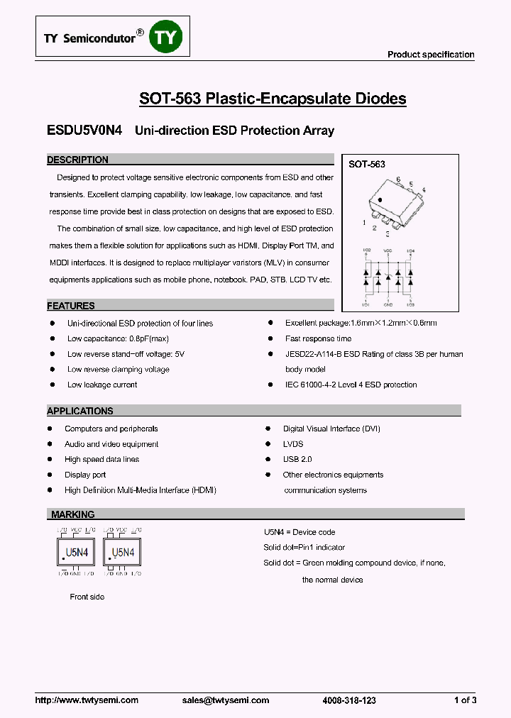 ESDU5V0N4_8188952.PDF Datasheet